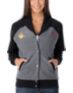 Stussy Terry Loop Varsity Charcoal and Black Girls Jacket