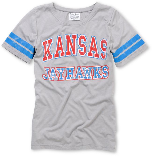 Kansas Jayhawks Crew Girls College Football Tee