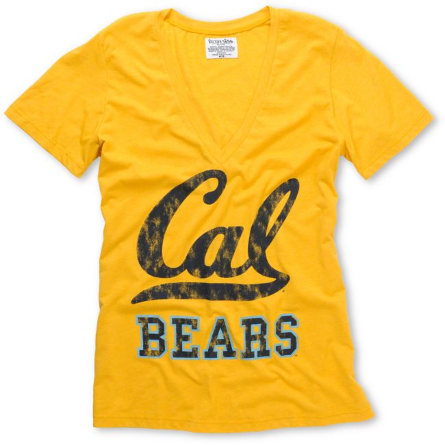 Cal Berkeley V-Neck Girls College Football Tee