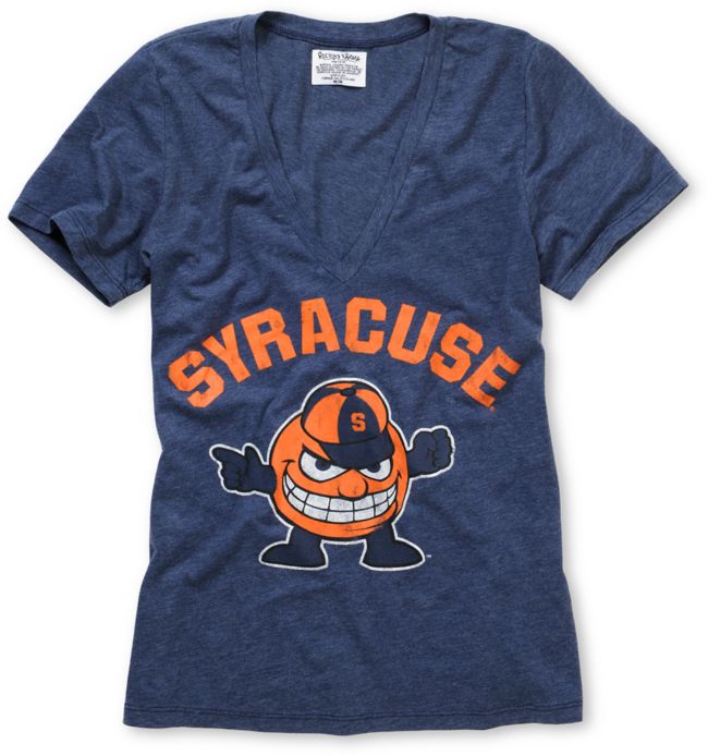 Syracuse Orange V-Neck Girls College Football Tee