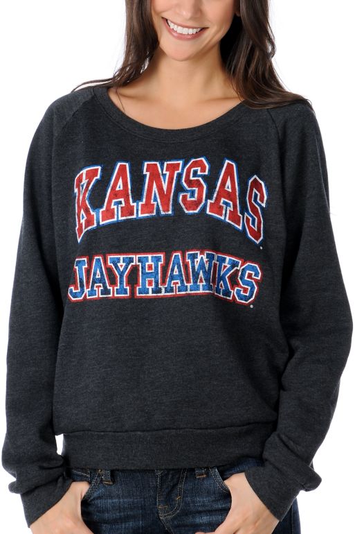 Kansas Jayhawks Girls College Football Sweatshirt
