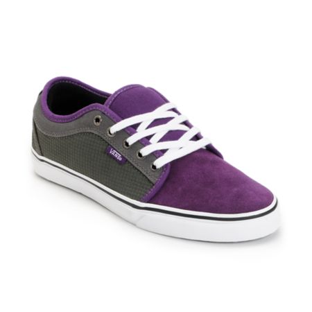Vans Shoes Chukka Low Purple & Charcoal Houndstooth Skate Shoe