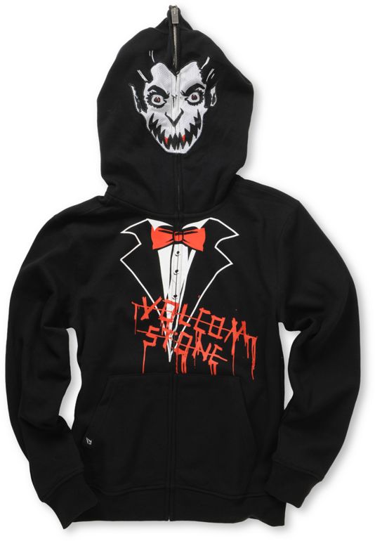Volcom Fear Vampire Boys Full Zip Face Mask Hoodie
