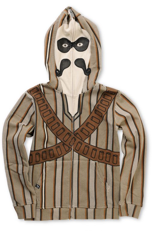 Volcom Boys Mystache Brown Full Zip Face Mask Hoodie