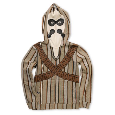 Volcom Boys Mystache Brown Full Zip Face Mask Hoodie