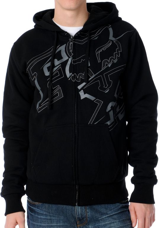 Fox Baseline Black Sherpa Zip Hoodie