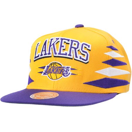 NBA Mitchell and Ness Lakers Diamond Yellow Snapback Hat