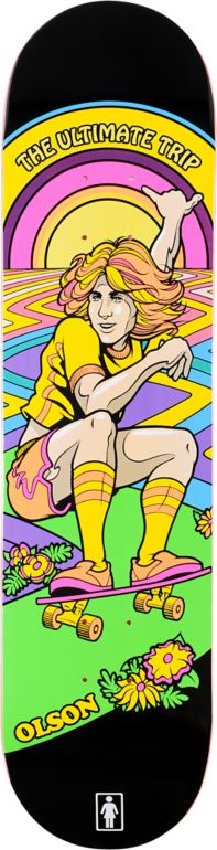 Girl Olson Blacklight 7.75" Skateboard Deck