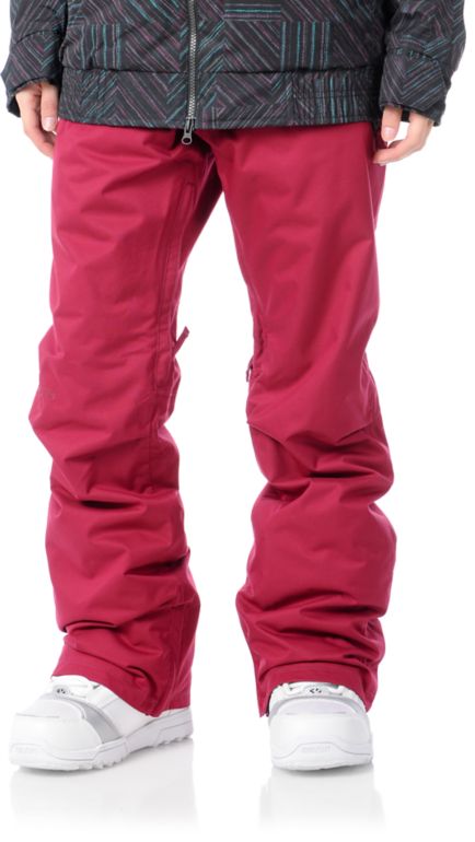 Burton Society 2012 Dark Red 10K Girls Snowboard Pants