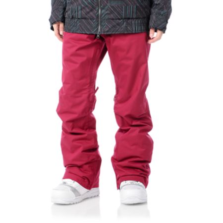 Burton Society 2012 Dark Red 10K Girls Snowboard Pants