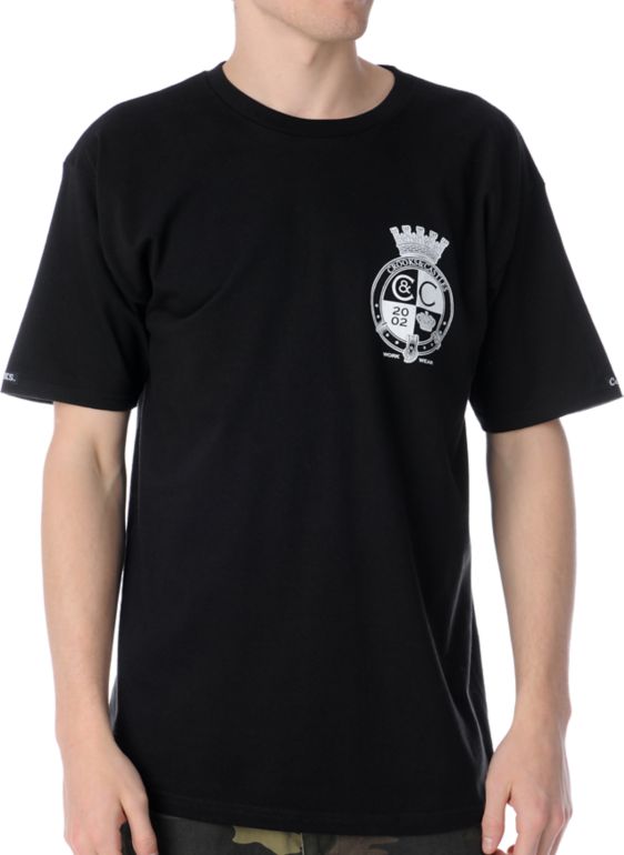 Crooks and Castles Crown Belt Black Tee Shirt