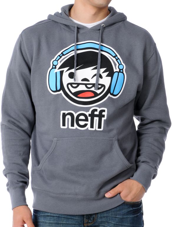 Neff DJ Kenny Charcoal Pullover Hoodie