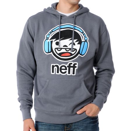 Neff DJ Kenny Charcoal Pullover Hoodie