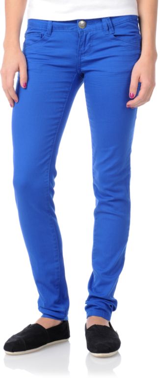 Jolt Lamele Bright Blue Skinny Jeans