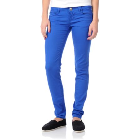Jolt Lamele Bright Blue Skinny Jeans