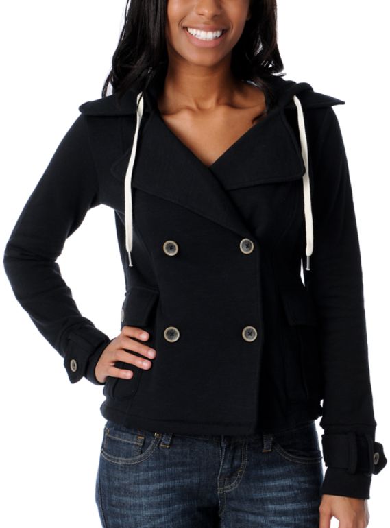 Element Robin Girls Black Hooded Jacket