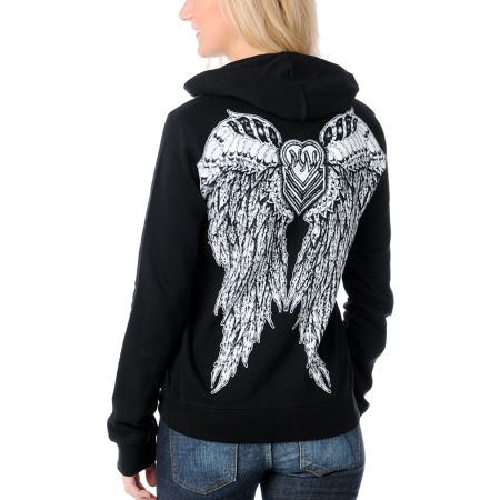 Metal Mulisha Girls Supreme Being Black Zip Up Hoodie