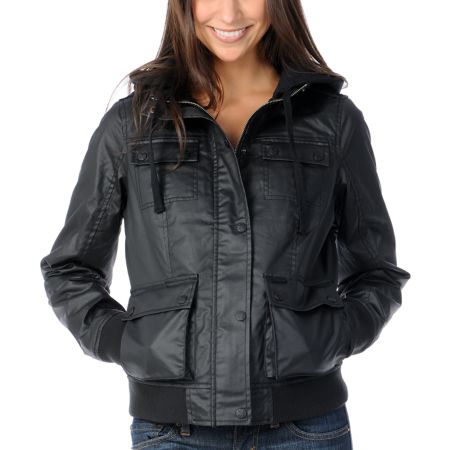 Dravus Fremont Girls Black Wax Canvas Jacket