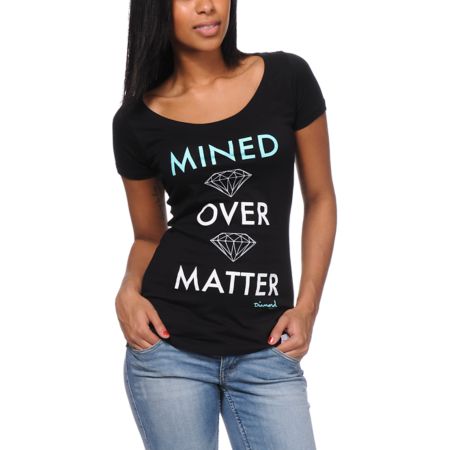Diamond Supply Girls Mined Over Matter Black Tee Shirt