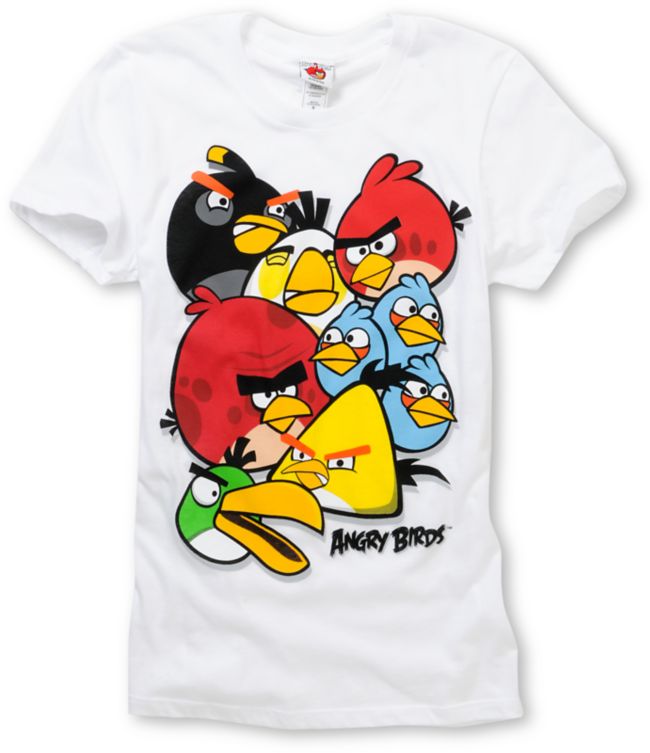 Angry Birds Girls Birdy White Tee Shirt