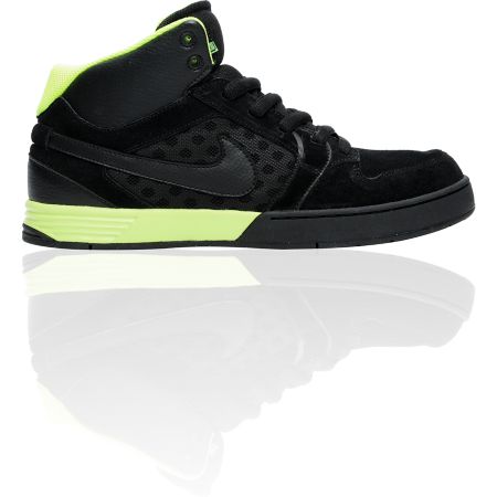 Nike 6.0 Mogan 3 Mid Black & Volt Green Skate Shoe