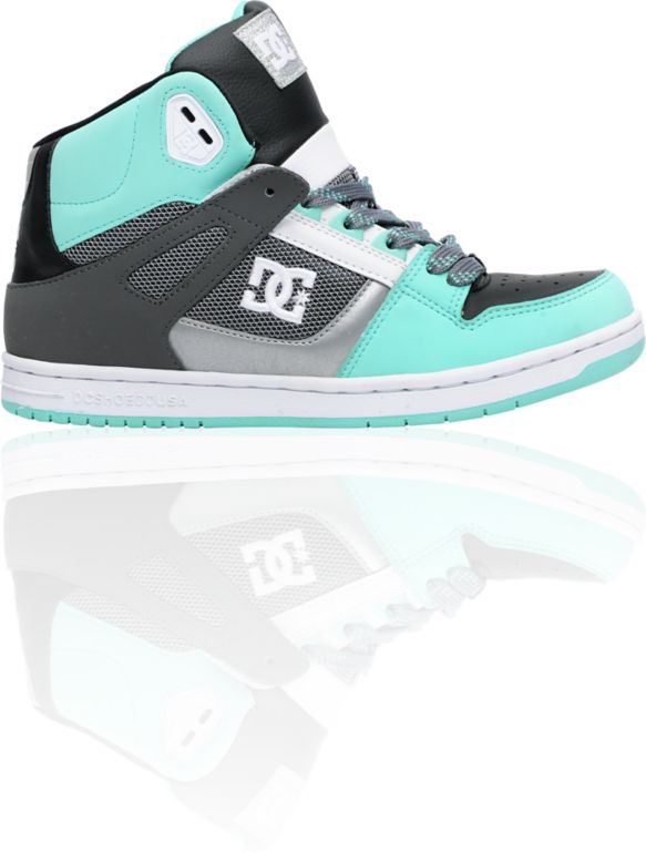 DC Shoes Rebound Hi Black & Cockatoo Green Shoe
