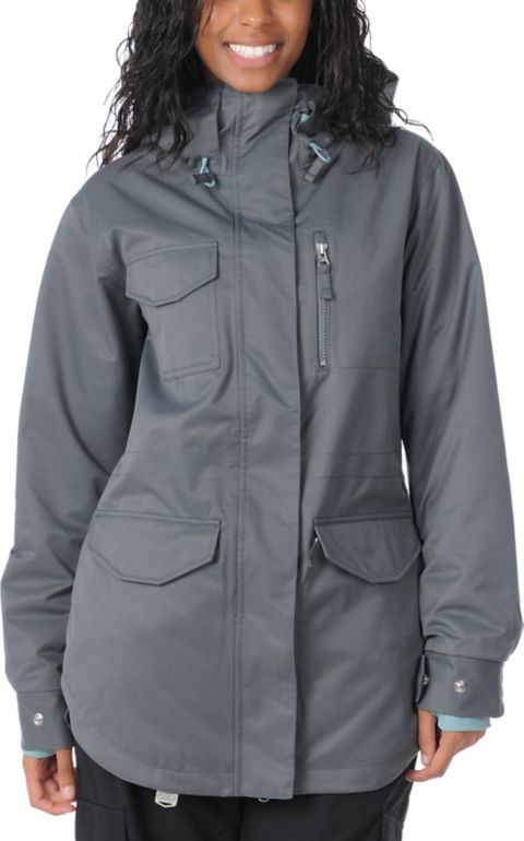 Nike 6.0 Saude 2012 Charcoal 10K Girls Snowboard Jacket