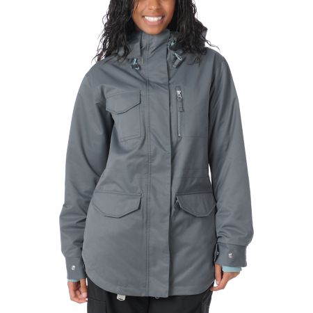 Nike 6.0 Saude 2012 Charcoal 10K Girls Snowboard Jacket