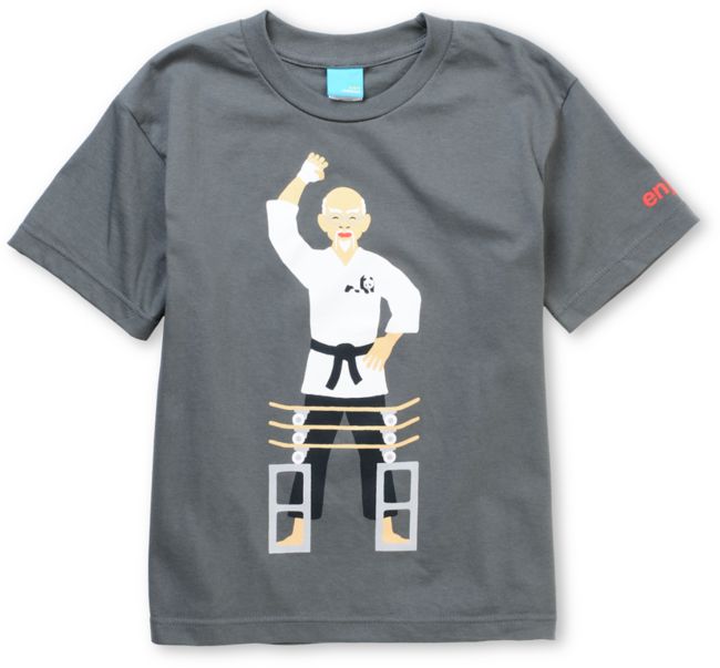 Enjoi Board Breaker Boys Charcoal Tee Shirt