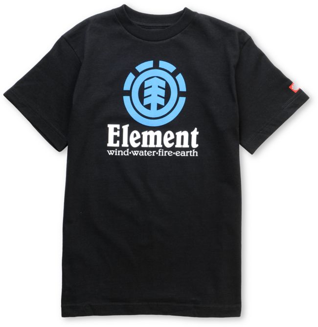 Element Boys Vertical Black Tee Shirt