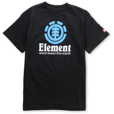 Element Boys Vertical Black Tee Shirt