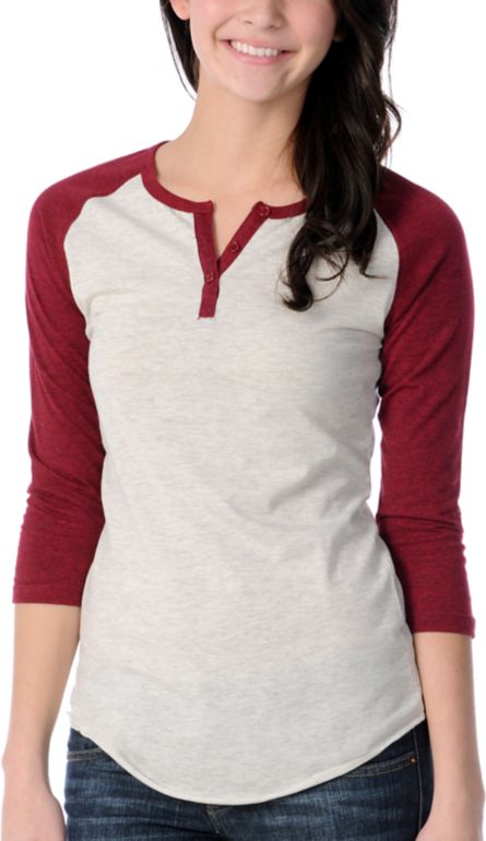 Zine Second Inning Red Baseball Tee Shirt