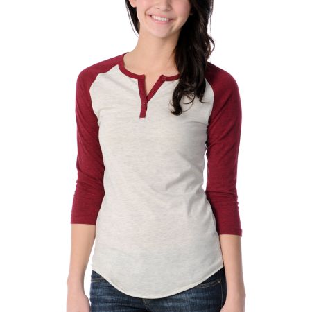 Zine Second Inning Red Baseball Tee Shirt