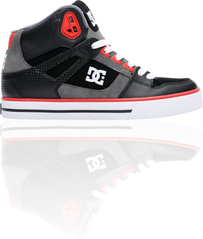 DC Spartan Hi Black & Red Skate Shoe