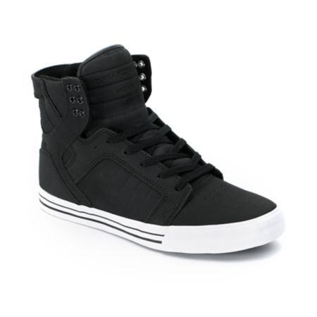 Supra Skytop Black Express Tuf Canvas Skate Shoe