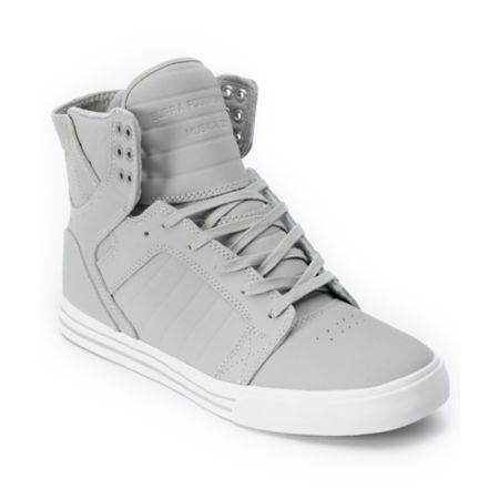 Supra Skytop Grey Express TUF Canvas Skate Shoe