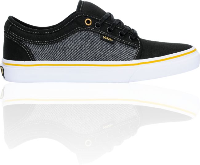 Vans Chukka Low Black, Grey, & Gold Skate Shoe