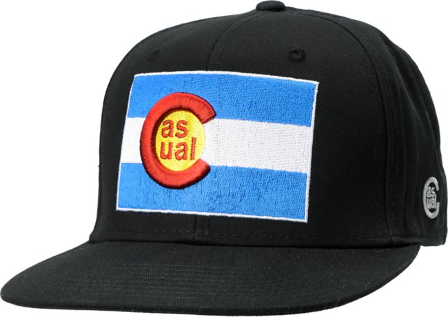 Casual Industrees Co Flag Black Snapback Hat