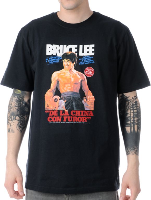 Nike SB P. Rod X Bruce Lee Con Furor Black Tee Shirt