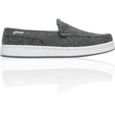 Globe Shoes Castro Black, Grey, & White Tweed Slippers