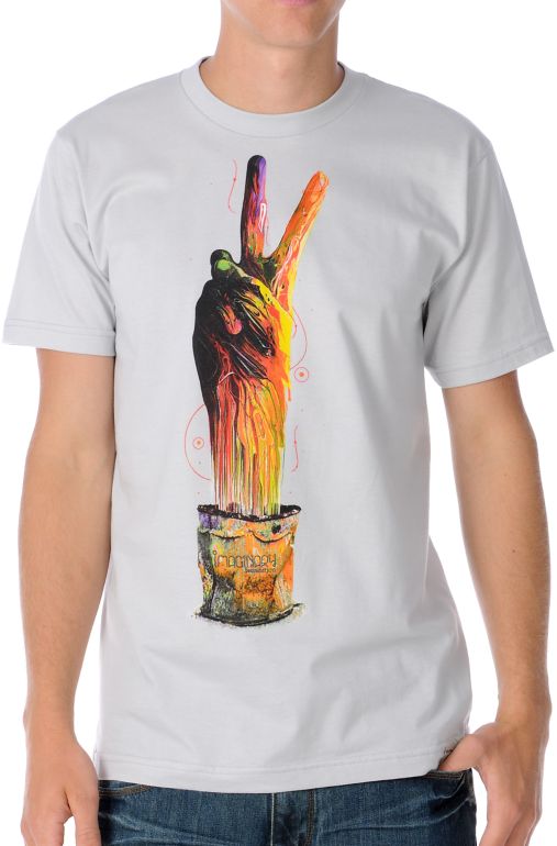 Imaginary Foundation Guys Peace Silver Tee Shirt