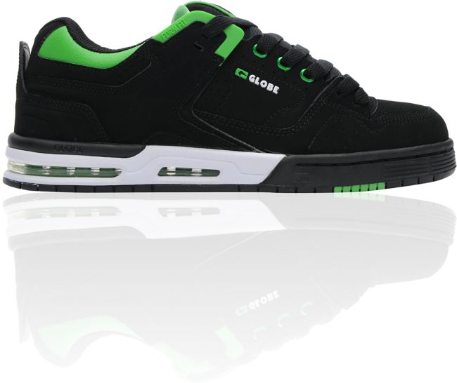 Globe Shoes Cleaver Black & Neon Green Skate Shoe