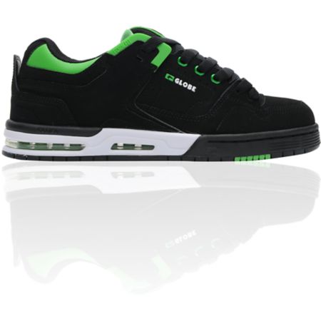 Globe Shoes Cleaver Black & Neon Green Skate Shoe