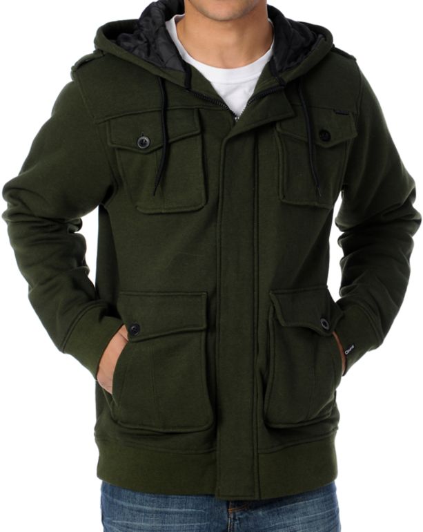 Empyre Brawler Green M65 Insulated Zip Hoodie