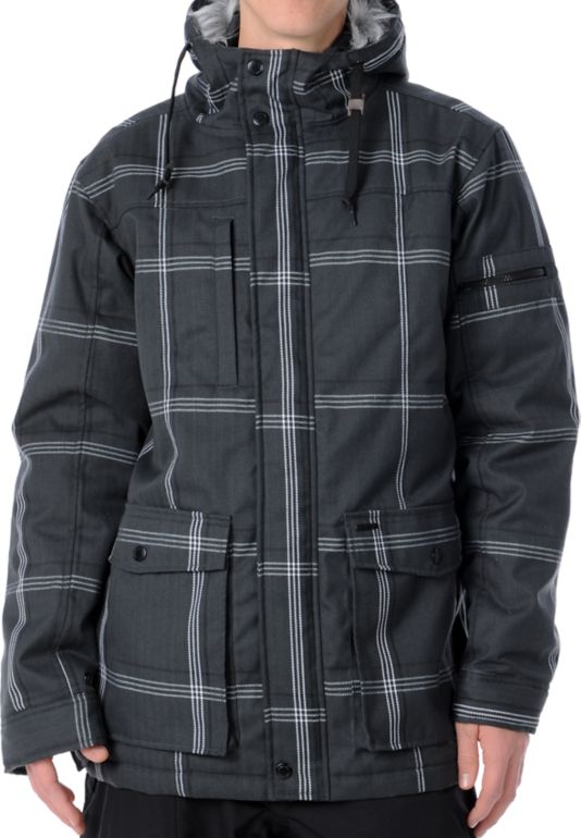 Empyre Drift Grey Plaid Jacket