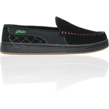 Globe Shoes Castro Black & Rasta Suede Slippers