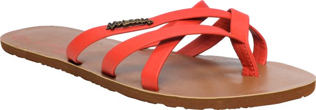 Volcom Girls New School Red Creedler Sandals