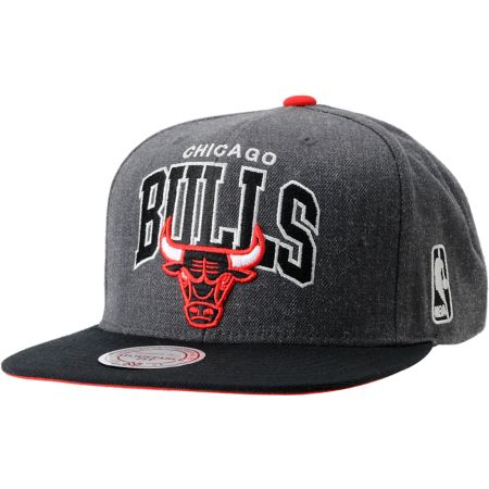 NBA Chicago Bulls Mitchell & Ness Charcoal Snapback Hat