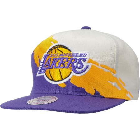 NBA Mitchell and Ness Los Angeles Lakers Paintbrush Snapback Hat