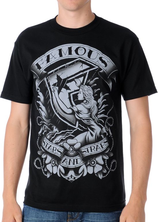 Famous Stars & Straps Rock Of Ages White Tee Shirt